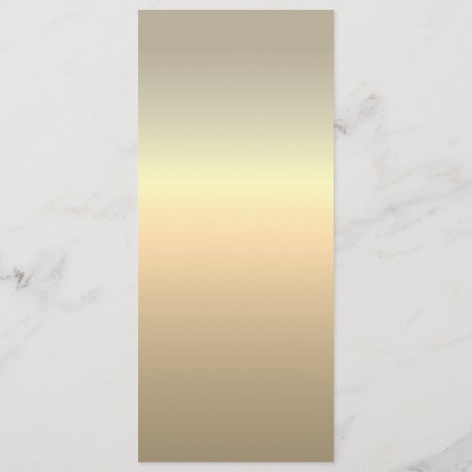 Menu Faux Gold Foil Mariage (Dos)