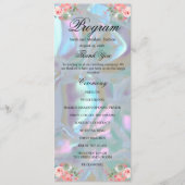 Menu Faux Mother of Pearl Wedding Program (Devant)