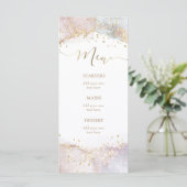 Menu faux paillettes aquarelle (Debout devant)