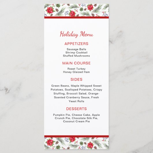 Menu Festive Holiday | (Devant)