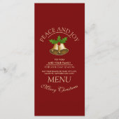 Menu Festive Mistletoe Bells Noël (Devant)