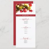 Menu FESTIVE NOËL MARIAGE de vacances (Devant / Derrière)