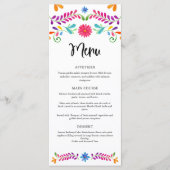 Menu Fête à thème Fiesta Mexique (Devant)