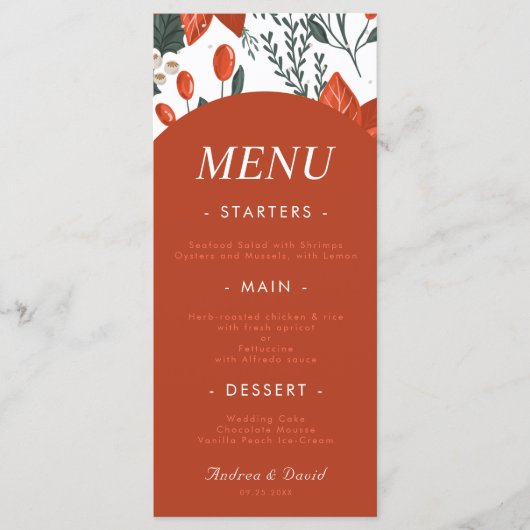 Menu Fête botanique de Noël Fruit et Berry (Devant)