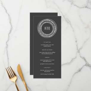 Menu Fête Chic de Vacances Brillante et Lumineuse Merry