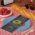 Menu Fête de Fête des mariées de tournesol de la mariée<br><div class="desc">Gardez l'esprit de votre thème de fête avec ces menus amusants. Personnalisez-les au fur et à mesure que vous choisissez qu'ils s'adaptent à n'importe quelle fête de style. Ces menus sont de la taille parfaite à définir à chaque endroit ou cadre, placer sur un mini chevalet et avoir un par...</div>
