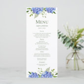 Menu Fête de fiançailles aux Hortensias Bleus (Debout devant)