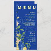 Menu Fête de mariage méditerranéenne au citron bleu (Devant / Derrière)