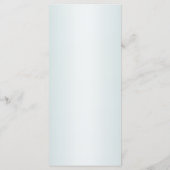 Menu Fête de mariage Turquoise Fleur blanche Feuilles d (Dos)