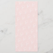 Menu Fête de naissance de bébé fille rose cerise glace (Dos)