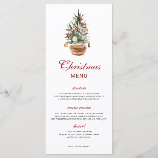 Menu Fête de Noël (Devant)