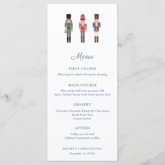 Menu Fête de Noël de la Basse-Noisette traditionnelle (Devant)