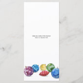 Menu Fête de Noël de l'échange d'ornements d'aquarelle (Dos)