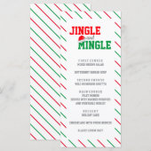 Menu Fête de Noël Jingle et Mingle (Devant / Derrière)
