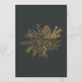 Menu Fête de Noël Rouge Vert Botanique (Dos)