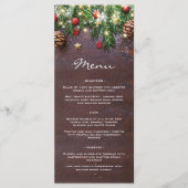 Menu Fête de Noël rustique de Noël (Devant)