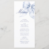 Menu Fête des mariées Bleu Bow (Devant)