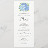 Menu Fête des mariées Bouquet Blue Hydrangea (Devant)