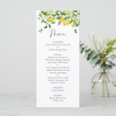 Menu Fête des mariées Citron d'été (Debout devant)