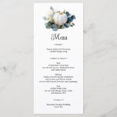 Menu Fête des mariées citrouille blanche et verte d'euc (Devant)