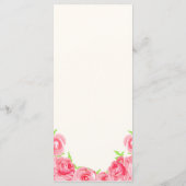 Menu Fête des mariées de derby aux fleurs d'aquarelle c (Dos)