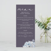 Menu Fête des mariées de la marine Light Blue Hydr (Debout devant)