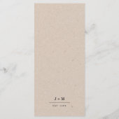 Menu Fête des mariées de Mariage rose fleur sauvage (Dos)