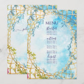 Menu Fête des mariées de renouveau du Rococo lunaire de (Devant / Derrière)