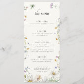 Menu Fête des mariées Fleur sauvage féminin (Devant)