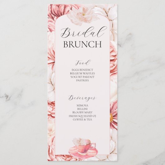 Menu Fête des mariées Garden Tea Party (Devant)