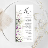 Menu Fête des mariées Lavande de verdure pourpre