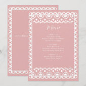 Menu Fête des mariées mexicaine Picado Boho Papier blan (Devant / Derrière)