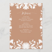 Menu Fête des mariées mexicaine Talavera Boho Barro (Devant)