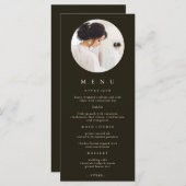 Menu Fête des mariées photo de typographie moderne (Devant / Derrière)