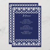 Menu Fête des mariées Picado Boho de la marine mexicain (Devant / Derrière)
