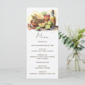 Menu Fête des tacos aquarelles. Café mexicain (Debout devant)