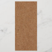 Menu Fête du Shower de Rustic Autumn Bride (Dos)