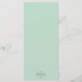 Menu Fêtes des mariées Succulentes du jardin (Dos)