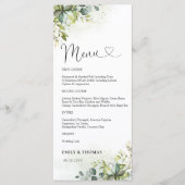 Menu Fêtes des mariées vertes (Devant)