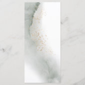 Menu Feuillage et Fleur Aquarelle Douce Végétation | Or (Dos)