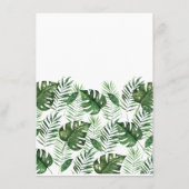 Menu Feuille de palme tropicale (Dos)