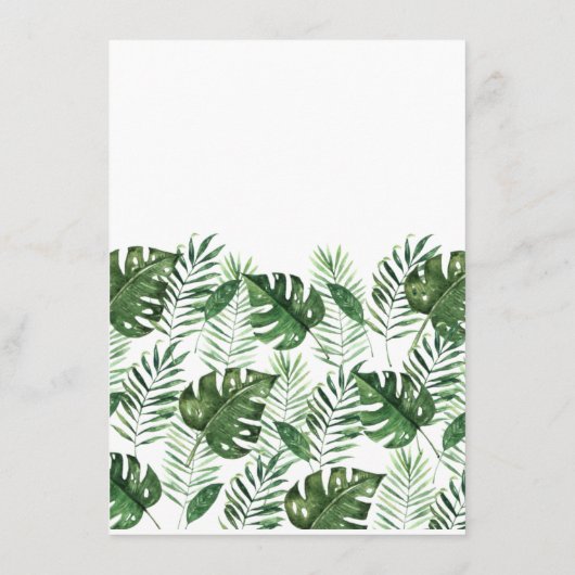 Menu Feuille de palme tropicale (Dos)