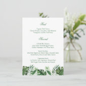 Menu Feuille de palme tropicale (Debout devant)