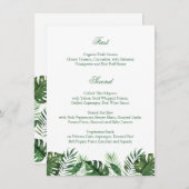 Menu Feuille de palme tropicale (Devant / Derrière)