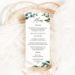 Menu feuille & Eucalyptus Gold<br><div class="desc">Faites correspondre vos invitations ou votre thème de mariage ou de fête à vos Beaux Feuilles rustiques et Menus d'or Eucalyptus.</div>