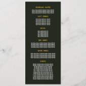 Menu Feuille Rustique, Limite Du Restaurant (Dos)