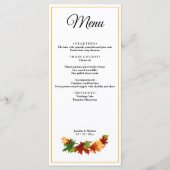 Menu Feuilles Automne Couleur Automne Personnaliser le (Devant)