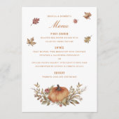 Menu Feuilles d'automne du Citrouille rouille roui (Devant)