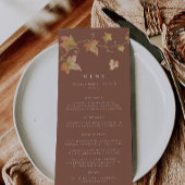 Menu Feuilles d'automne Élégant Mariage ou douche