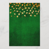 Menu Feuilles d'automne Gold et Mariage vert (Dos)